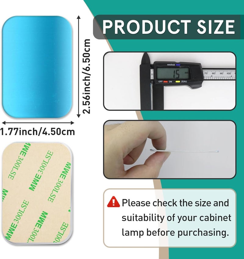 Gfdoso 13 Pcs Under Cabinet Magnetic Light Strips with1.5CM Reinforced Adhesive Backing – Upgrade Replacement Strips for a Secure Hold (Iron Sheet, Not Magnets) - Image 3